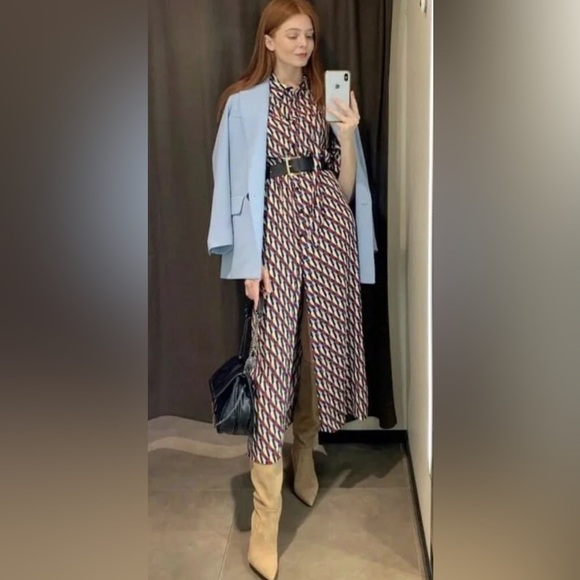 ๐ฆ Bloggers Favorite ๐ฆ 
Zara Print Dress Size M 4786/258 - Picture 5 of 16